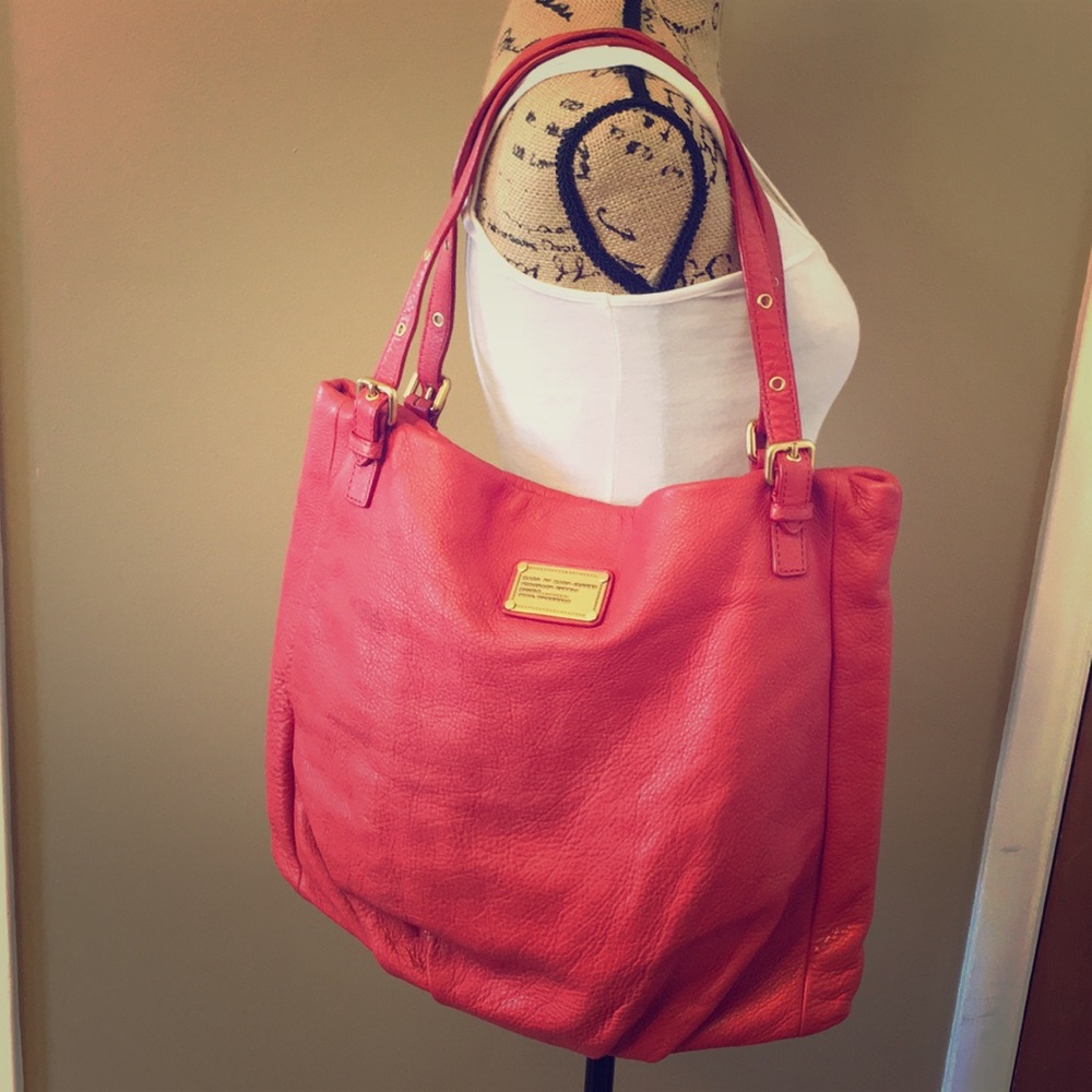 Marc by Marc Jacobs Dark Coral Leather Handbag - Picture 1 of 10
